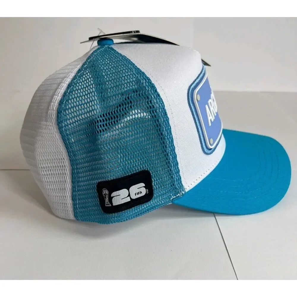 Official FIFA World Cup 2026 Argentina Trucker Hat Snapback Cap NWT Messi Team